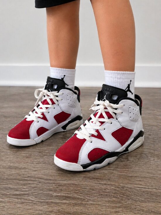 Jordan Other - Kids Nike Air Jordan 6 Retro Carmine 13C Red White Black Youth Sneakers